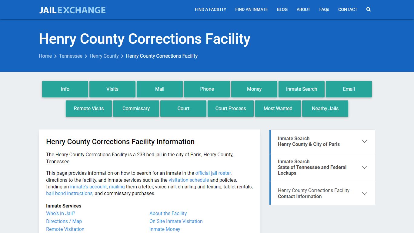 Henry County Corrections Facility - Jail Exchange